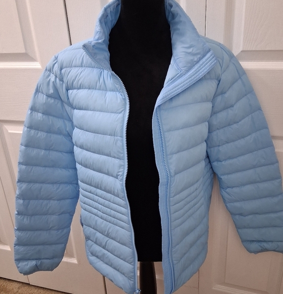 NWT Lands End Bermuda Blue Hyper Dry Down Jacket Size M - Picture 4 of 11